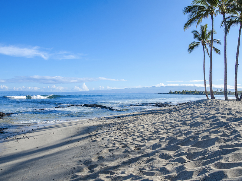 white sand on the beach